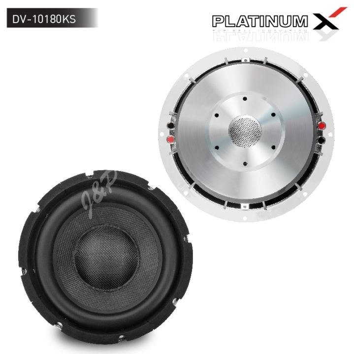 platinum-x-ดอกซับ-10นิ้ว-เหล็กหล่อโครเมี่ยม-หน้าเคฟล่า-แม่เหล็ก180mm-วอยซ์คู่-รุ่นใหม่-10180-ks-โดดเด่นซับวูฟเฟอร์-ซับ-ซับเบส-subwoofer-ลำโพงรถยน-ขายดี