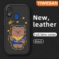 YIWESAN เคสสำหรับ Vivo Y91 Y1s Y91C Y91i,เคส Y97ดีไซน์ใหม่นิ่มลายหมีกีฬาเคสมือถือกันกระแทกป้องกันการตกพร้อมเคสป้องกันกล้องเลนส์คลุมทั้งหมด