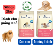 Hạt thức ăn cho chó Luvcare - Dành cho chó giống nhỏ - Gói 500gr 2kg