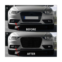 Honeycomb Mesh Fog Light Frame Air Intake Grille Fog Light Grille Automobile for A4 B8.5 2013-2016