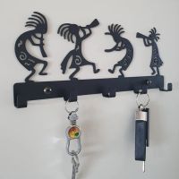 Symphony Orchestra Key Holder Vintage Black Iron Cat Shaped Wall Key Hook Coat Hanger Home Decor Over the door Wall Mounted Hook Picture Hangers Hooks