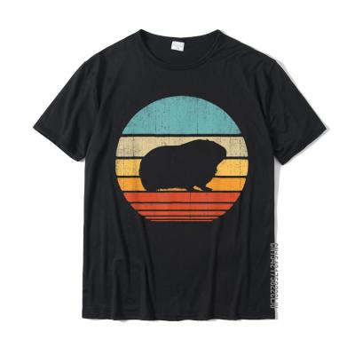 Guinea Pig Retro Vintage 60s 70s Sunset Rodent Animal Men T-Shirt Newest Mens T Shirts Leisure Tops Tees Cotton Funny