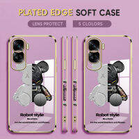 Diorcase For Honor 90 5G,90 Lite 5G ฟรีสายคล้อง + รูปการ์ตูนสุดเจ๋ง Mechaninal Ber XX หุ่นยนต์ Ber รูปแบบขอบสี่เหลี่ยมเคสชุบเคสโทรศัพท์เคสโทรศัพท์นิ่มสำหรับเด็กผู้ชายและผู้ชาย