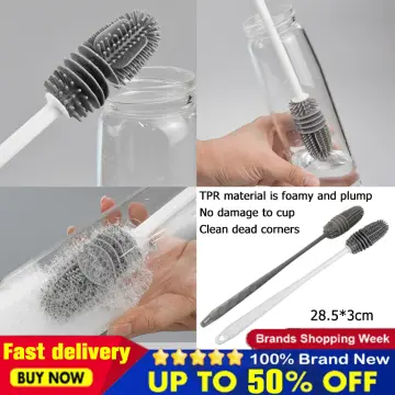 Silicone Bottle Brush Cleaner Set of 3，Long Handle Bottle Cleaning Brushes  for Narrow Neck Containers, Water Bottles, Thermos, Hydro Flasks, Coffee