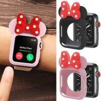 ZZOOI Soft Silicone TPU Cover For Apple Watch 7 41 45mm 654 40 44MM Cartoon Cute Shell For iWatch Series 38 42mm Girls Protective Case