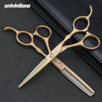 20215.56" golden scissors univinlions hair scissors japanese hairdressing scissors barbershop supplies hairdresser haircut shears