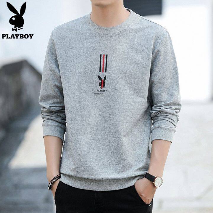 playboy-เสื้อกันหนาว-คอกลม-แฟชั่นเกาหลี-สำหรับผู้ชาย