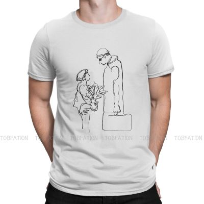 Leon The Professional Film Mathilda Lineart T Shirt Classic Fashion Summer Big Size Cotton Men Clothing Harajuku Crewneck Tshirt 【Size S-4XL-5XL-6XL】