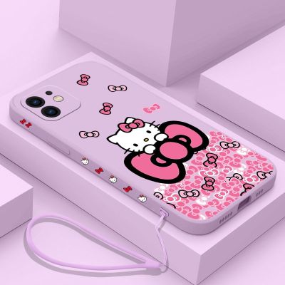 Sanrio Hello Kitty Xiaomi กรณีโทรศัพท์ 10 ลิตร 11i Poco M2 M4 F3 X3 M3 Pro GT 5G 4G ซิลิโคนเหลวกรณีโทรศัพท์เดิม