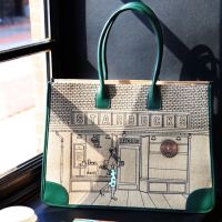 COD ndcn549 Starbucks Limited Collection 50th Anniversary Retro Handbag Canvas Large Capacity One-Shoulder 星巴克限量珍藏50周年复古手提包帆布大容量单肩手提包