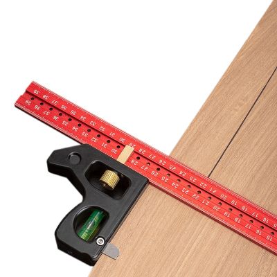 Angle Scribing Ruler High-precision Woodworking Aluminum Alloy Multifunction Marking Gauge 30/40cm Long Movable Scribe Ruler Levels