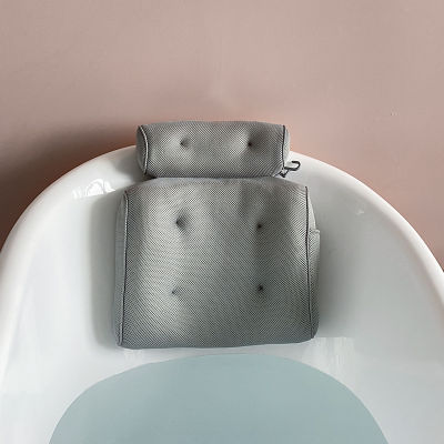 Bath Pillow Spa Bathtub Pillow with 4D Air Mesh Luxury Bath Pillow with 7 Powerful Suction Cups Head, Back, Shoulder and Neck