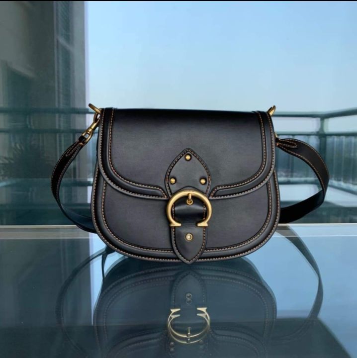 COACH Beat Saddle Bag in Black