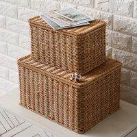 Rattan Basket Bakul rotan bertutup Seagrass Rotten Ratten Basket Organizer Storage Rotan Bakul Kayu Picnic water hyacinth basket Rattan basket Square basket rattan Bakul Rotan Bertutup Besar ratan Basket corn husk Picnic basket drawer Ratta