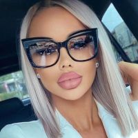 【LZ】✺☫  Square Oversized Cat Eye Sunglasses 2023 Fashion Women Shades Trending Men Gradient Sun Glasses Shades UV400 Glasses Goggles