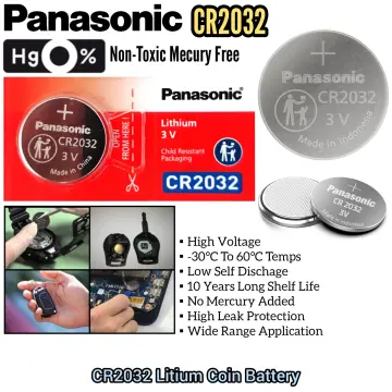 Panasonic CR2016 Lithium 3 Volt Watch Battery 10 Pack | (2) 5 Packs of  Genuine Panasonic Coin Cell Batteries for Watches, Remotes, Key Fobs