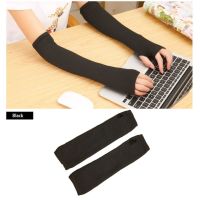 1 Pair Sleeves Arm Warmers Winter Long Thermal Arm Sleeves Men Women Stretch Fingerless Mittens Outdoor Running Fishing Office