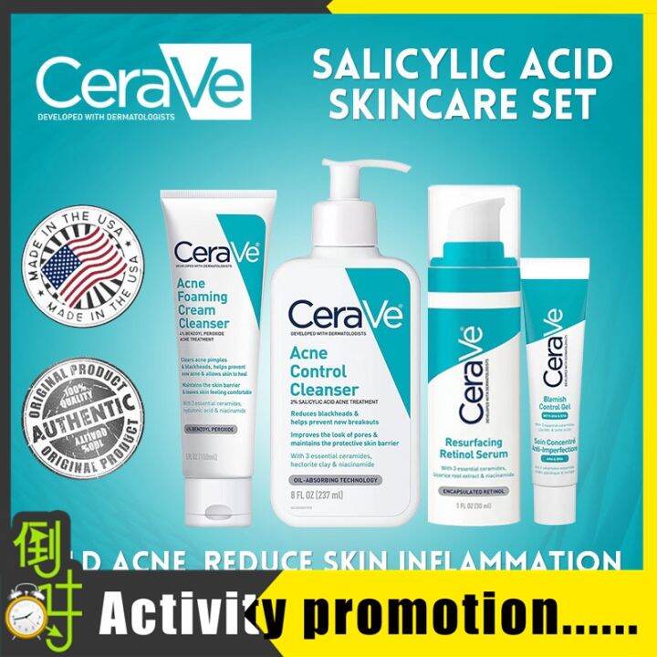 CeraVe Acne Control Cleanser Face Wash Foaming Cream Resurfacing