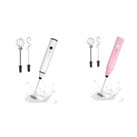 Mini Electric Handheld Milk Frother Electric Blender with USB Electrical Maker Whisk Mixer for Milk Frother Cappuccino White