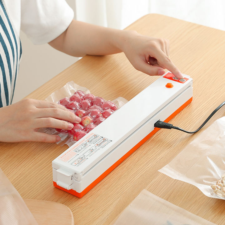 220V/110V Vacuum Sealer Packaging Machine with Free 10pcs Vacuum Bags  Household Black Food EU/UK/