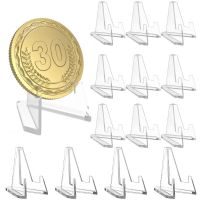 1-10Pack Acrylic Easel Stands Clear Mini Coin Photocard Display Holder Transparent Place Card Holders for Home Office Display Card Holders