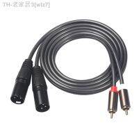 【CW】✼┅  2RCA Male to 2 Audio Cable Cord Aluminum Alloy Zinc for Amplifier Mixer Theater System