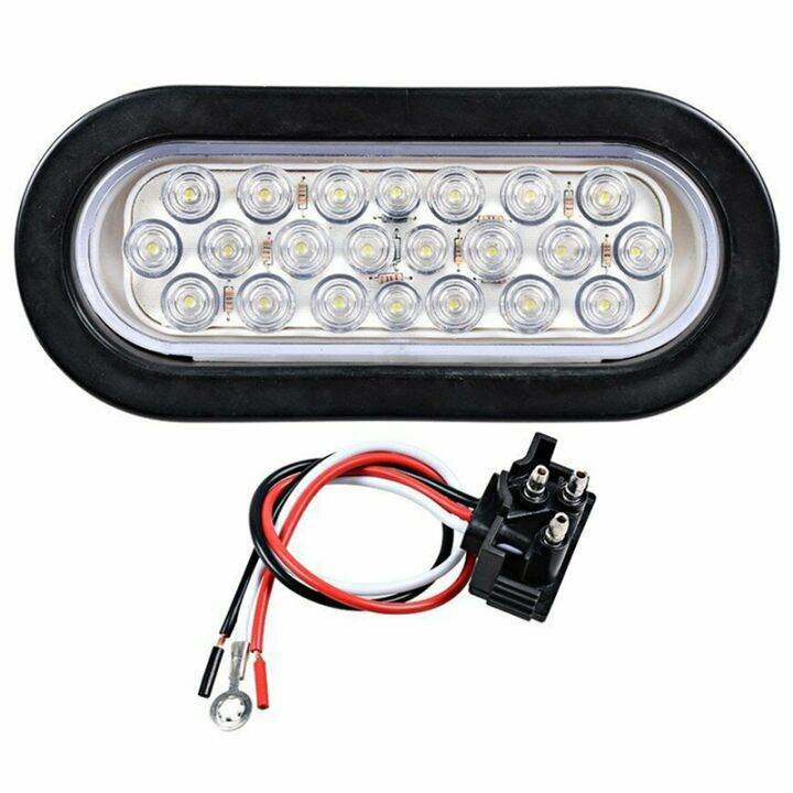 2piece-6-inch-oval-white-22-led-truck-reverse-tail-lights-parts-accessories-for-truck-trailer-warning-light-transparent-daytime-running-lamp