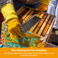 Bee Brush ด้ามไม้ขนแปรง Beekeeper เครื่องมืออุปกรณ์การเลี้ยงผึ้ง Bee Hive Brush