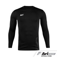 ARI COMPACT FIT LONG SLEEVE - BLACK/BLACK/WHITE เสื้อกระชับกล้ามเนื้อแขนยาว อาริ สีดำ