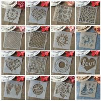 Annual Top 10 Best Selling 13*13cm DIY Layering Stencils Wall Painting Scrapbooking Stamping Embossing Album Card Template Rulers  Stencils