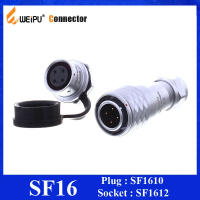 Original Weipu SF16 Connector 2 3 4 2B 3B 4B 5 7 9 10 Pin IP67 Waterpoof ชายหญิงปลั๊ก Sf1612ด้านหลัง Mount Socket