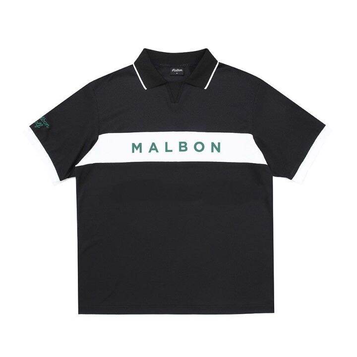 the-original-single-han-edition-malbon-golf-suit-mens-golf-horizontal-stripes-bump-color-quick-drying-polo-shirt-collar-with-short-sleeves-golf