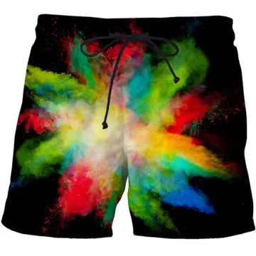 New Arrival Shorts Abstract graffiti pattern 3d print beach pants summer swimwear  men short Quick-drying Mens Swim Beach Shorts