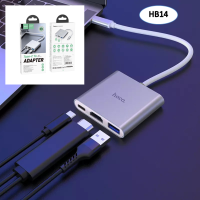 Hoco รุ่นHB14 Easy use Type-C adapter Type-C to USB3.0+HDMI+PD