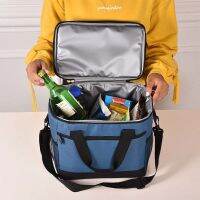 Oxford Fabric Lunch Bags Reusable ulated Thermal Merchandise Grocery Storage Shoulder Handbag Bolsa Aislante 2 Size