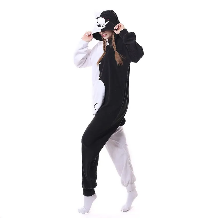 Danganronpa Cosplay Costume Adult Kigurumi Pajama Anime Black