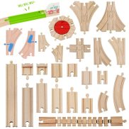Wooden Track Railway Toys All Kinds Beech Wooden Train Track Accessories
