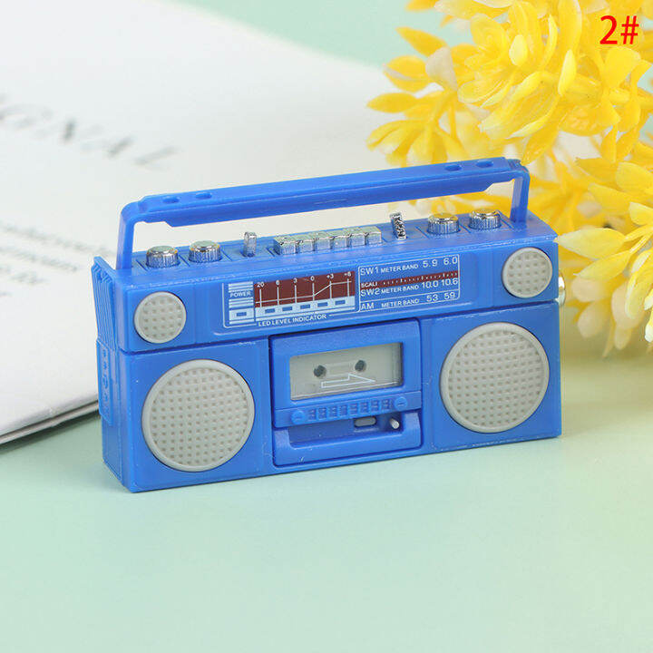 Veli Shy 1:12 Dollhouse Miniature Radio Model Recorder Player Toy Doll  Furniture Decor 