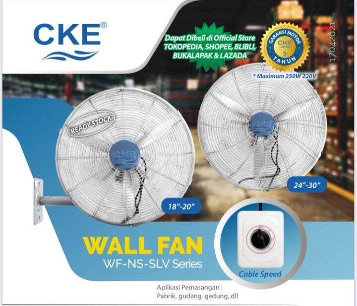 Industrial Wall Fan 24" | CKE | Kipas Angin Dinding Tembok Industri ...