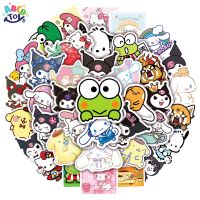 กีตาร์สเก็ตบอร์ด50ชิ้นของเล่นสติ๊กเกอร์กราฟฟิตีการ์ตูนน่ารัก Sanrio สติกเกอร์สำหรับสมุดบันทึกตกแต่งโทรศัพท์มือถือ