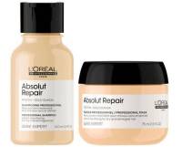 Loreal Absolut Repair Shampoo 100ml  /Mask 75ml สำหรับฟื้นฟูบำรุงผมแห้งเสียมาก