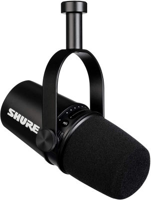 Shure MV7 XLR/USB Dynamic Podcasting Microphone (Black) MV7 Black