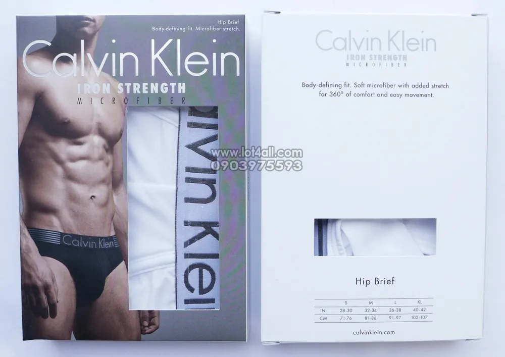 Quần lót nam Calvin Klein NB1019 Iron Strength Micro Hip Brief White |  