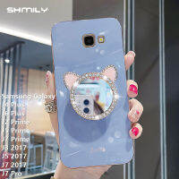 เคสโทรศัพท์ซิลิโคน J4 Samsung หรูหราและทันสมัยสำหรับเคสโทรศัพท์กระจกเคสนิ่มเคลือบอิเล็คโทรเพลทกาแล็คซี่บวก J6 J2 J5นายก J7 J3 J5 2017 J7 2017โปรยอดนิยมรูปแมวน่ารักเพชรเทียมแต่งหน้าหรูหราและทันสมัย