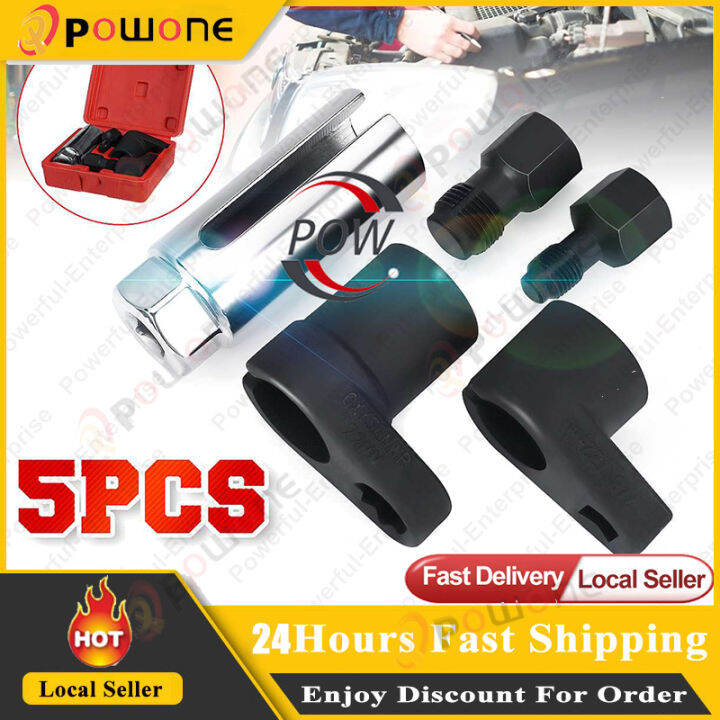 5pcs/set O2 Oxygen Sensor Socket Thread Chaser Install Offset Wrench