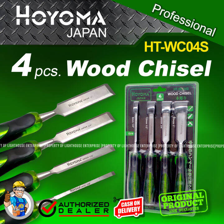 HOYOMA Japan 4pcs Wood Chisel Set / Carving Wood Chisel Set (HTWC04S