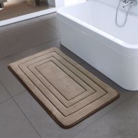 +Embossing Coral Velvet Bedroom Rug Solid colors High quality floor Mats sponge Non-slip bath mats ！