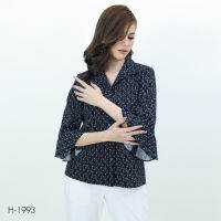 MIKIKO Shirt MI-H1993 ชีราเม้นท์ ปริ้นท์ แขนยาว IGPU23-3