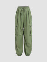 Cider Cargo Knotted Mid Waist Jogger Pants