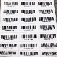1000pcs 30x15mmBar code adhesive running numberline Numbers Barcode Inventory StickersCustom Adhesive paper sticker